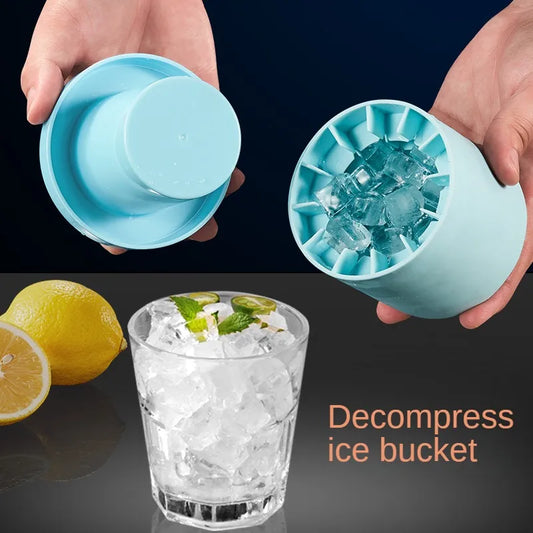 Ice Bucket Cup Mold Ice Cubes Tray Food Grade Quickly Freeze Silicone Ice Maker Creative Design Ice