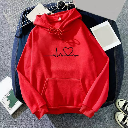 Women's Casual Hoodies Autumn Winter Tricolor Letter Print Round Neck Long Sleeve Pullover Sweater