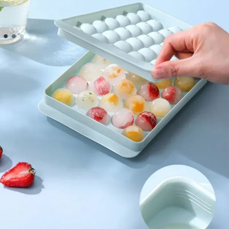 33 Ice Boll Mold Frozen Whiskey Ball Popsicle Ice Cube Tray Box Lollipop Making