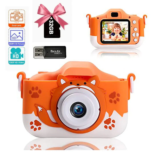 HD 1080P Kids Digital Camera 20MP Children Camera with USB Charger Built-In Game Camera Shockproof