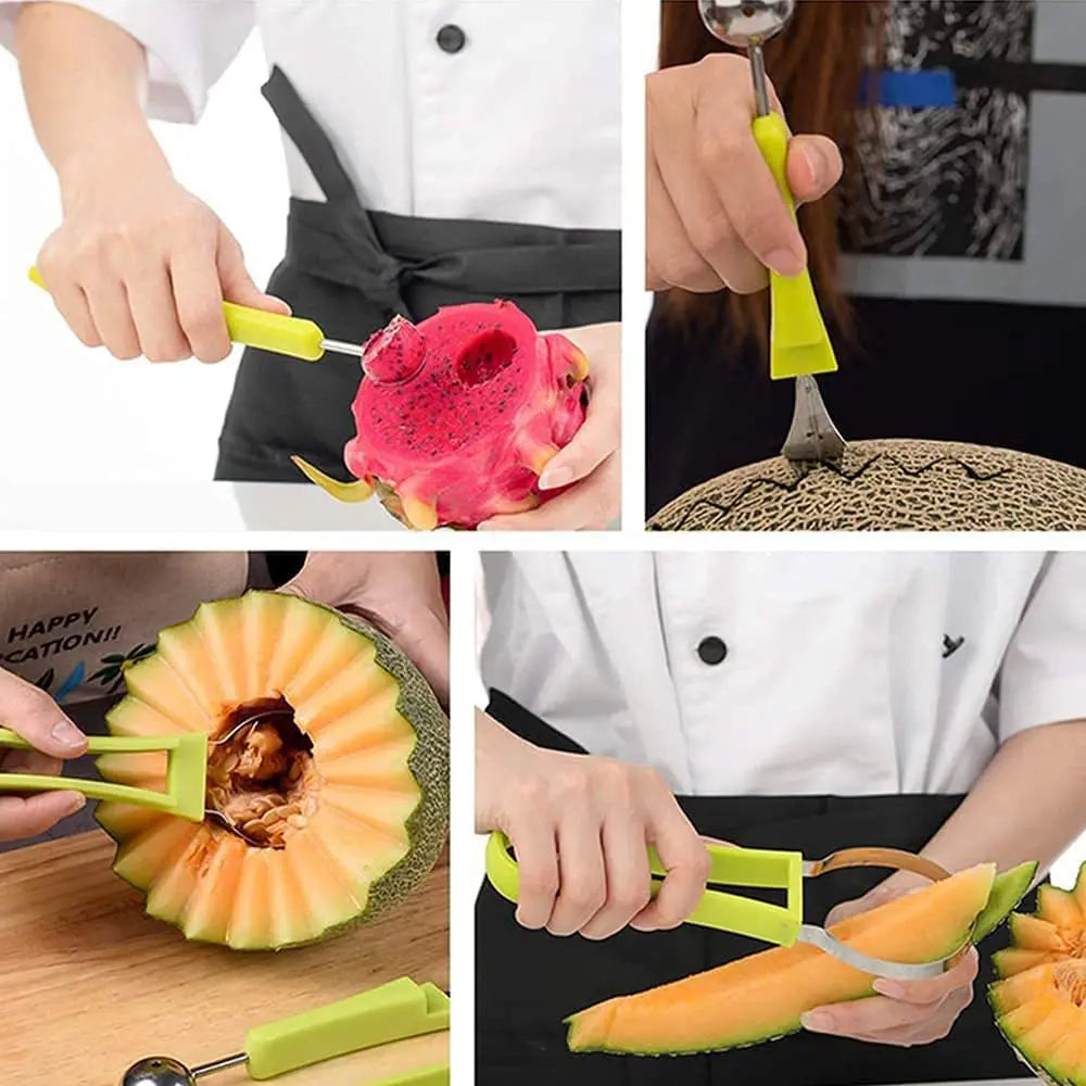 Watermelon Slicer Cutter Scoop Fruit Carving Knife Cutter