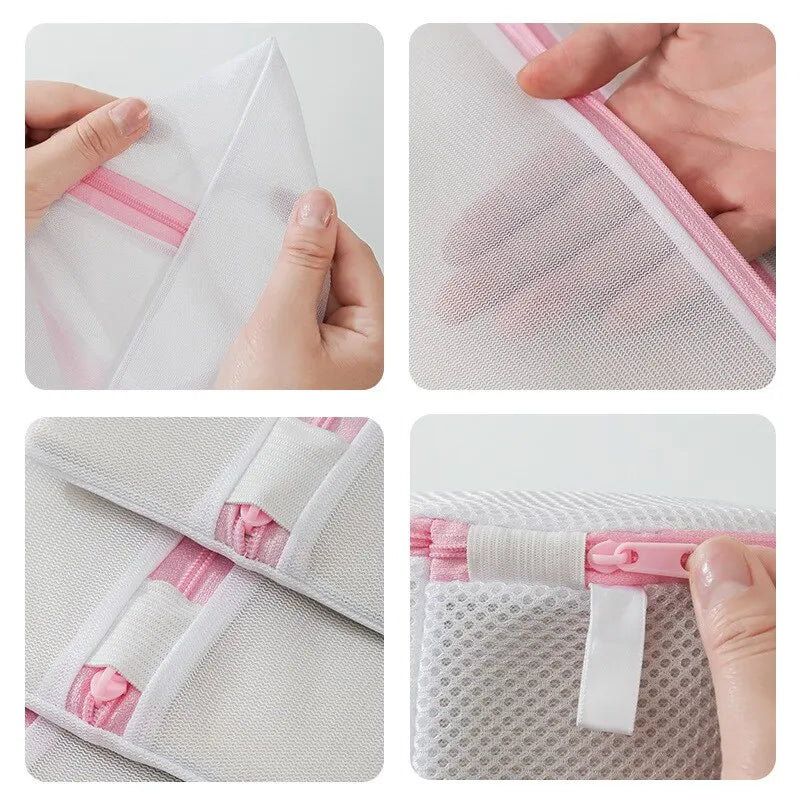 7Pcs Zippered Laundry Mesh Pocket Reusable Sturdy for Washing Machine Laundry Protection