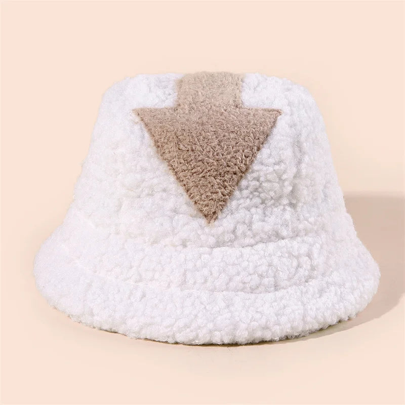 Bucket Hat Lamb Wool Hat Winter Warm Fishing Caps Faux Fur Bucket Hat