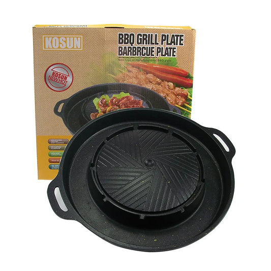 Non-stick Grilled Pan Multifunctional Korean Oil Spill Baking Pan Aluminum Alloy Round Pot