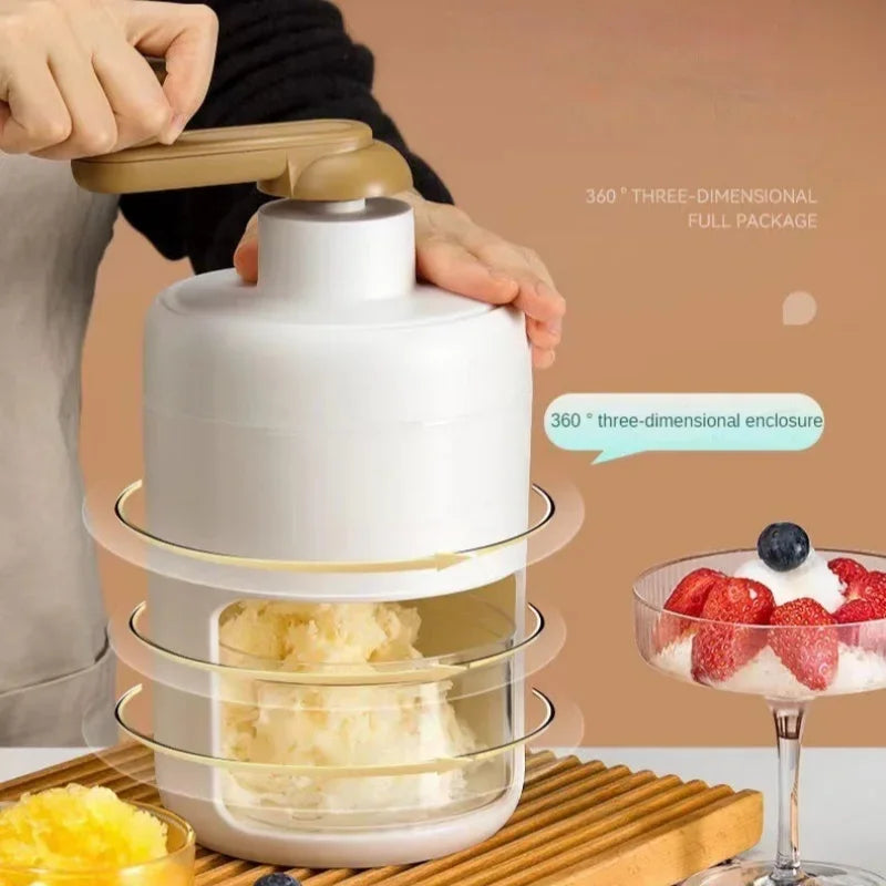 Manual Ice Shaver Household Small Ice Crusher Mini Shaved Ice Machine