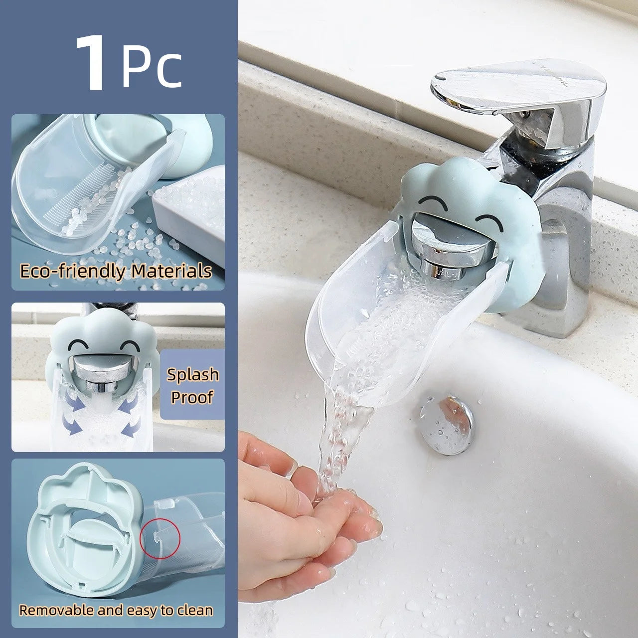 Adjustable Child Hand Washing Water Assistant Faucet Extended for Kitchen Bathroom