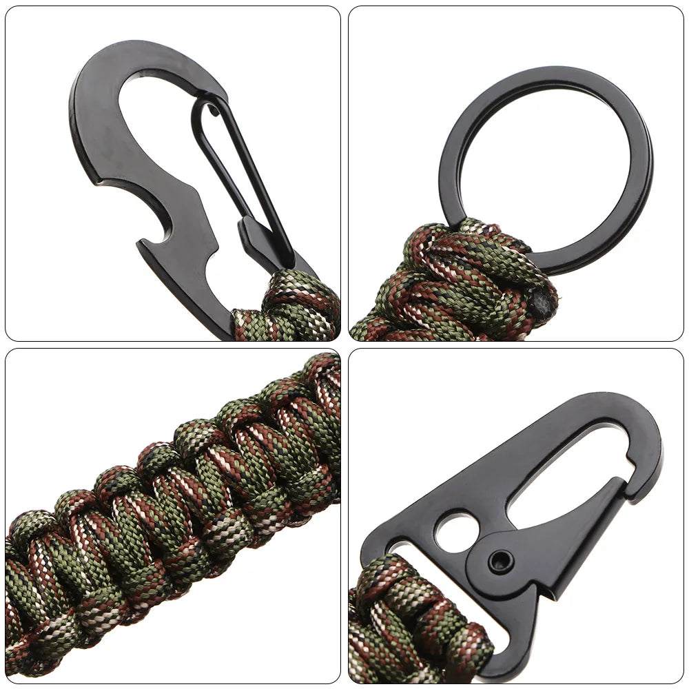 Outdoor Keychain Ring Camping Military Paracord Cord Rope Camping Survival Kit