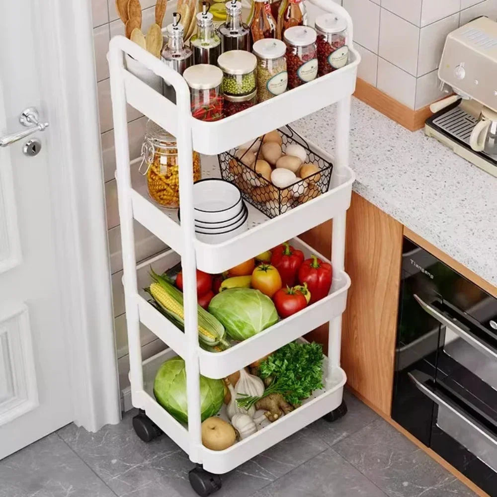 Kitchen Organizers And Storage Rack Household Cart With Wheels