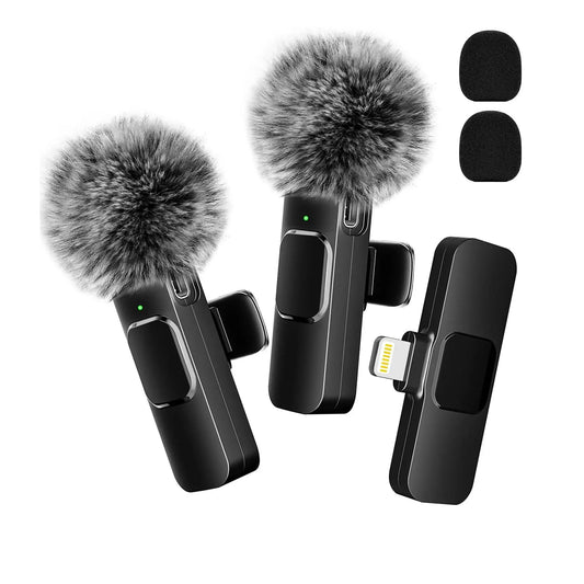 Wireless Microphone Audio Video Recording Mini Mic For iPhone Android Laptop Live Gaming Microphone