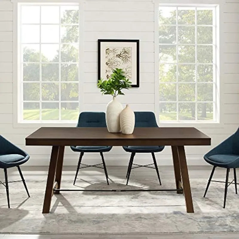 Small Dining Table, 70 Inch, Dark Brown Home furniture