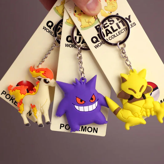 Anime Silicone Keychain Accessories Pendant Bag Key Ring Pendant Birthday Gifts