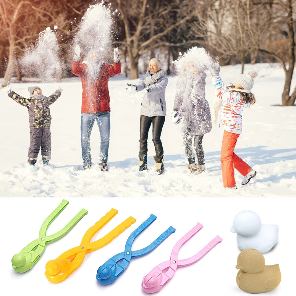 Duck Shaped Snowball Maker Clip Children Outdoor Plastic Winter Snow Sand Mold