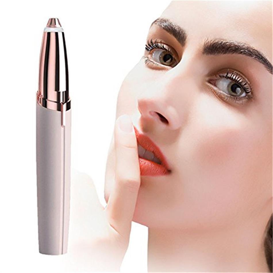 Electric Trimmer Women Eyebrow Pencil Automatic Hair Removal Beauty Battery Model