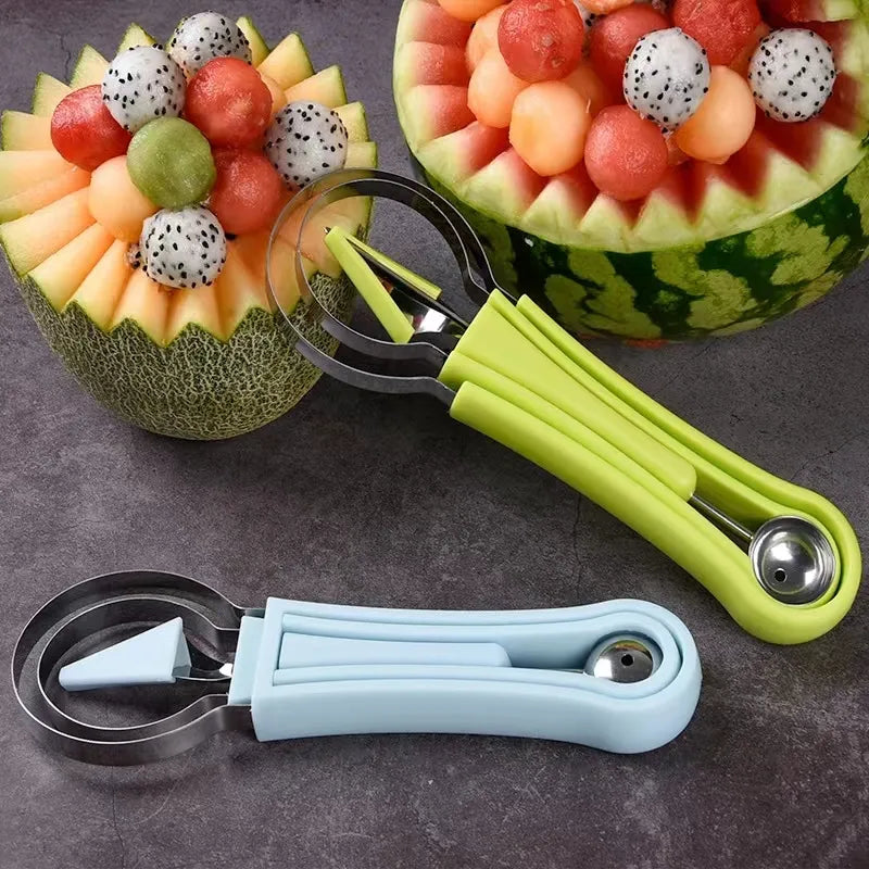 Watermelon Slicer Cutter Scoop Fruit Carving Knife Cutter