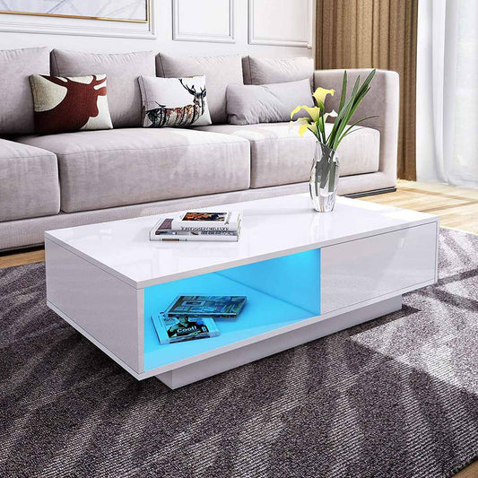 Coffee Tables Modern Side Table Living Room Drawers Cabinet Storage Organizer Furniture