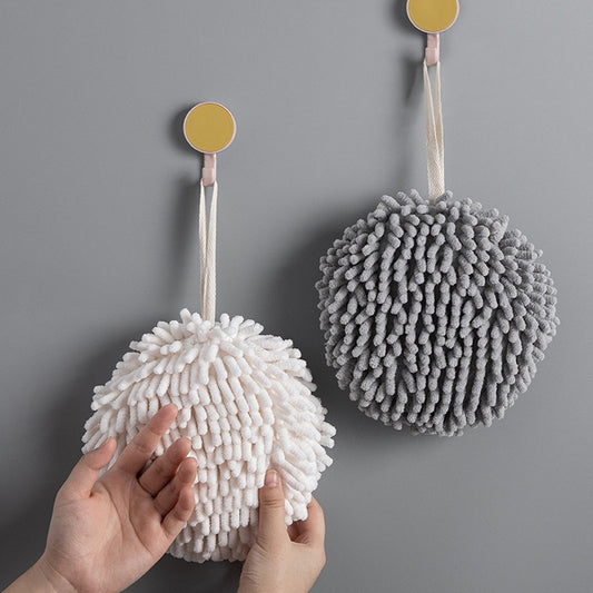 Hand Towels Kitchen Bathroom Hand Towel Ball with Hanging Loops Quick Dry Soft Absorbent Microfiber Towels