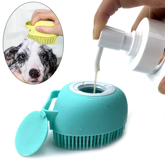 Bathroom Puppy Big Dog Cat Bath Massage Gloves Brush Soft Safety Silicone Pet Accessories for Dogs Cats Tools Mascot Products