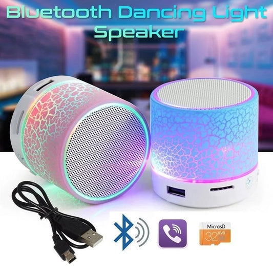 Mini Portable Car Audio A9 Dazzling Crack LED Wireless Bluetooth 4.1 Subwoofer Speaker Card