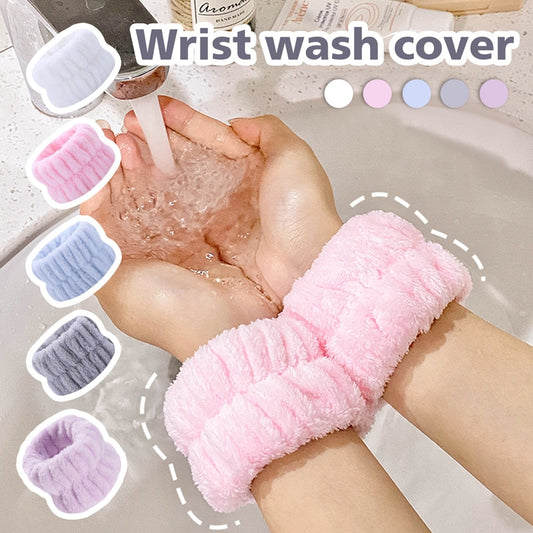 Reusable Spa Wrist Washband Soft Microfiber Towel Wristbands For Washing Face Women Girls Yoga Running Sport Wrist Sweatband