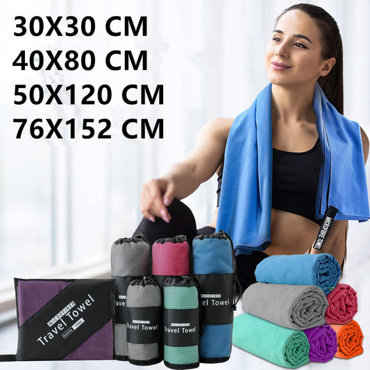 Microfiber towel sports quick-drying super absorbent camping towel super soft and lightweight gym swimming yoga beach towel