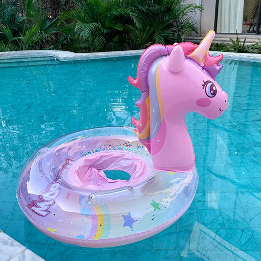 Rooxin Inflatable Unicorn Swan Pool Floats for Children Swimming Ring  Baby Swim Tube Water Play Supplies Float Seat Beach Party