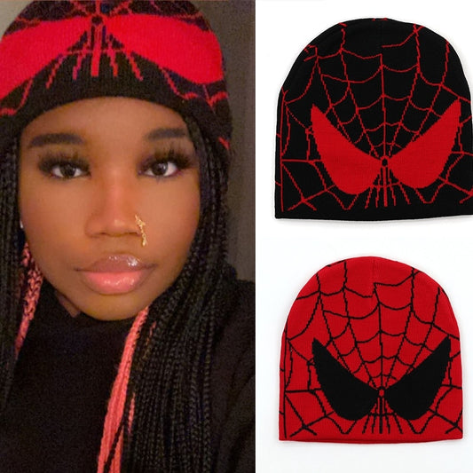 Cartoon Spider Embroidered Beanies Hat Men Winter Autunm Warm Knitted Bonnet Cap Soft Wool Skullies Beanies Caps Boys Gifts