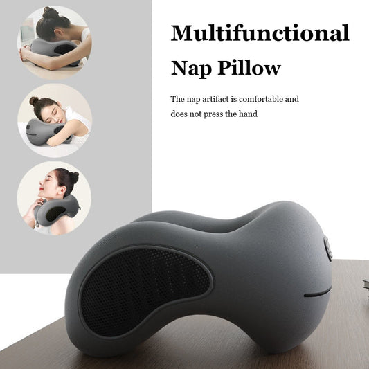 Multifunction U-Shaped Memory Foam Neck Pillow Slow Rebound Soft Travel Pillow For Sleeping Cervical Health Massage Nap Pillows