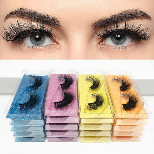 5Pairs 3D Mink Eyelashes Lashes Handmade Fluffy Dramatic Lashes Cruelty Free False Eyelashes Makeup Lashes