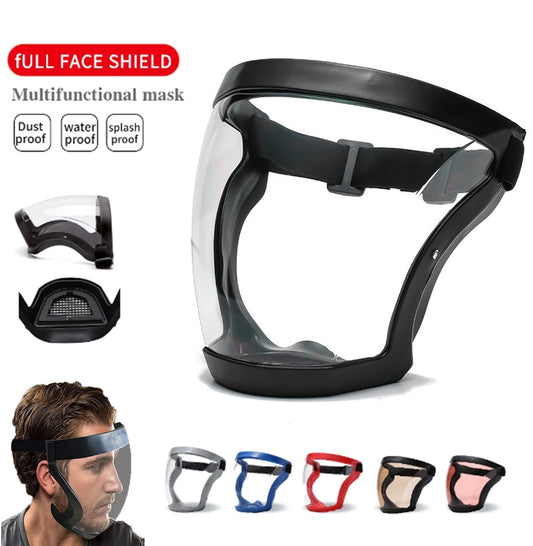 Transparent Full Face Shield Splash-proof  WindProof Anti-fog Mask Safety Glasses Protection Eye Face Mask with Filters