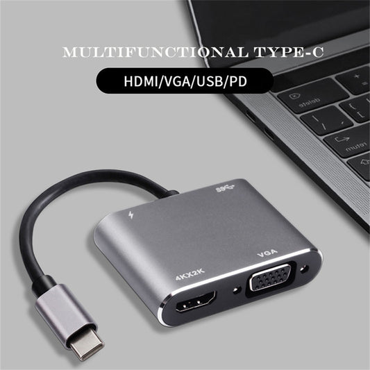 4K Type C to HDMI-compatible USB C 3.0 VGA PD Adapter Dock Hub for Macbook Samsung S20 Dex for Huawei Xiaomi