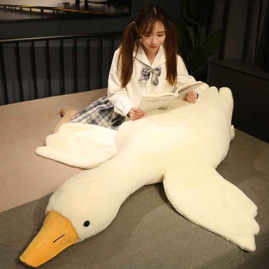 50-190cm Huge Cute Goose Plush Toys Big Duck Doll Soft Stuffed Animal Sleeping Pillow Cushion